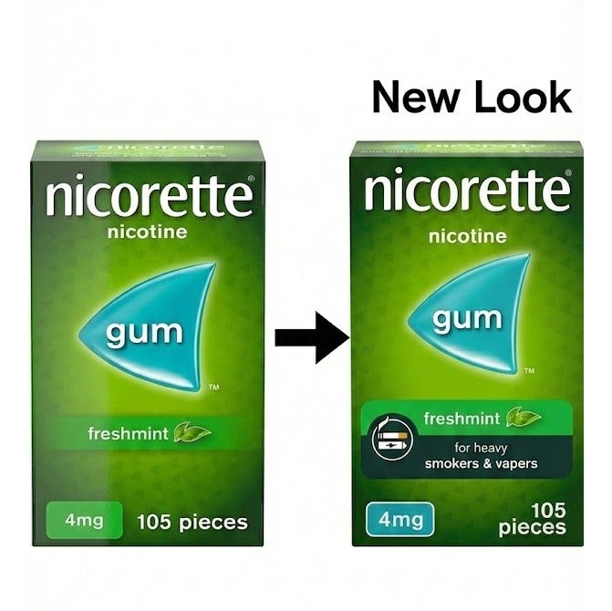 نيكوريت علكة 4 مجم 105 قطعة لوقف التدخين - Image 1